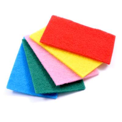 5pcs Polyester handle scrubber brush dust industrial abrasive kitchen cleaning dish scouring pad