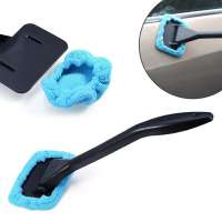 QY Car auto cleaner with cloth pad cleaning tool removable window brush microfiber wiper cleaner cleaning pad